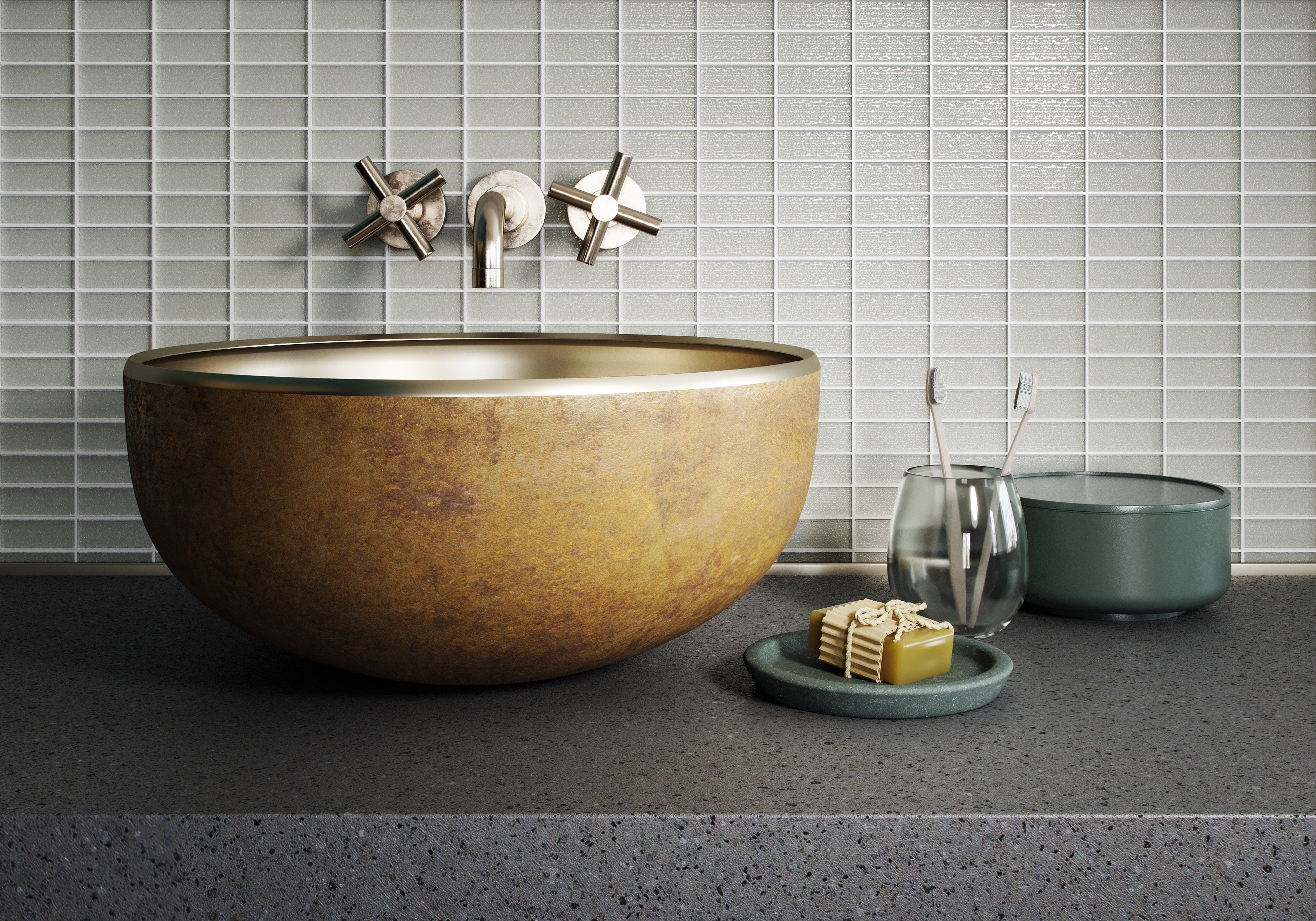 1"x2" Straight Set Tule Cascade