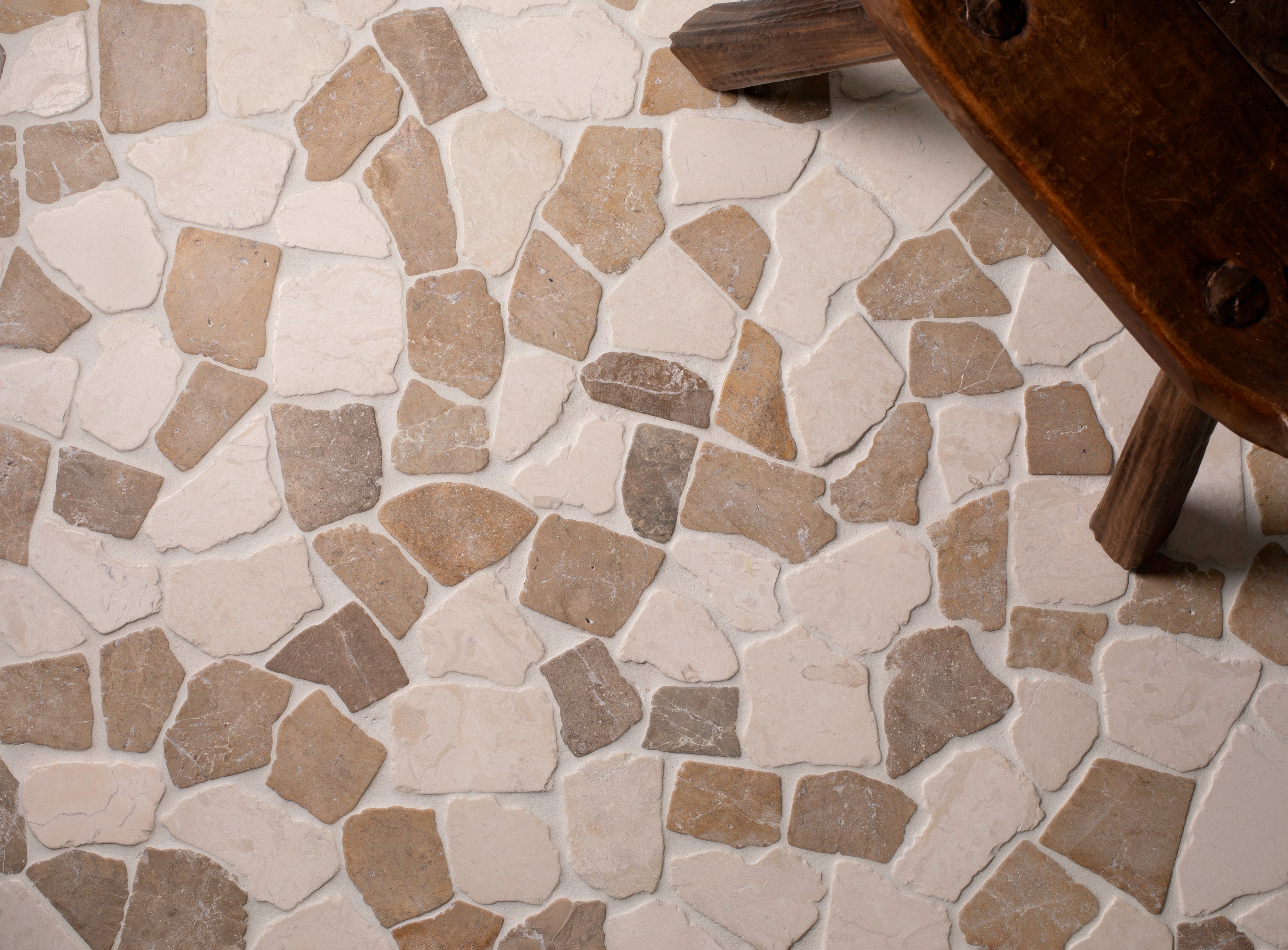 Large Random Beige & Tan Marble Tumbled