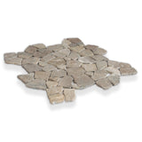 Large Random Tan Marble Tumbled