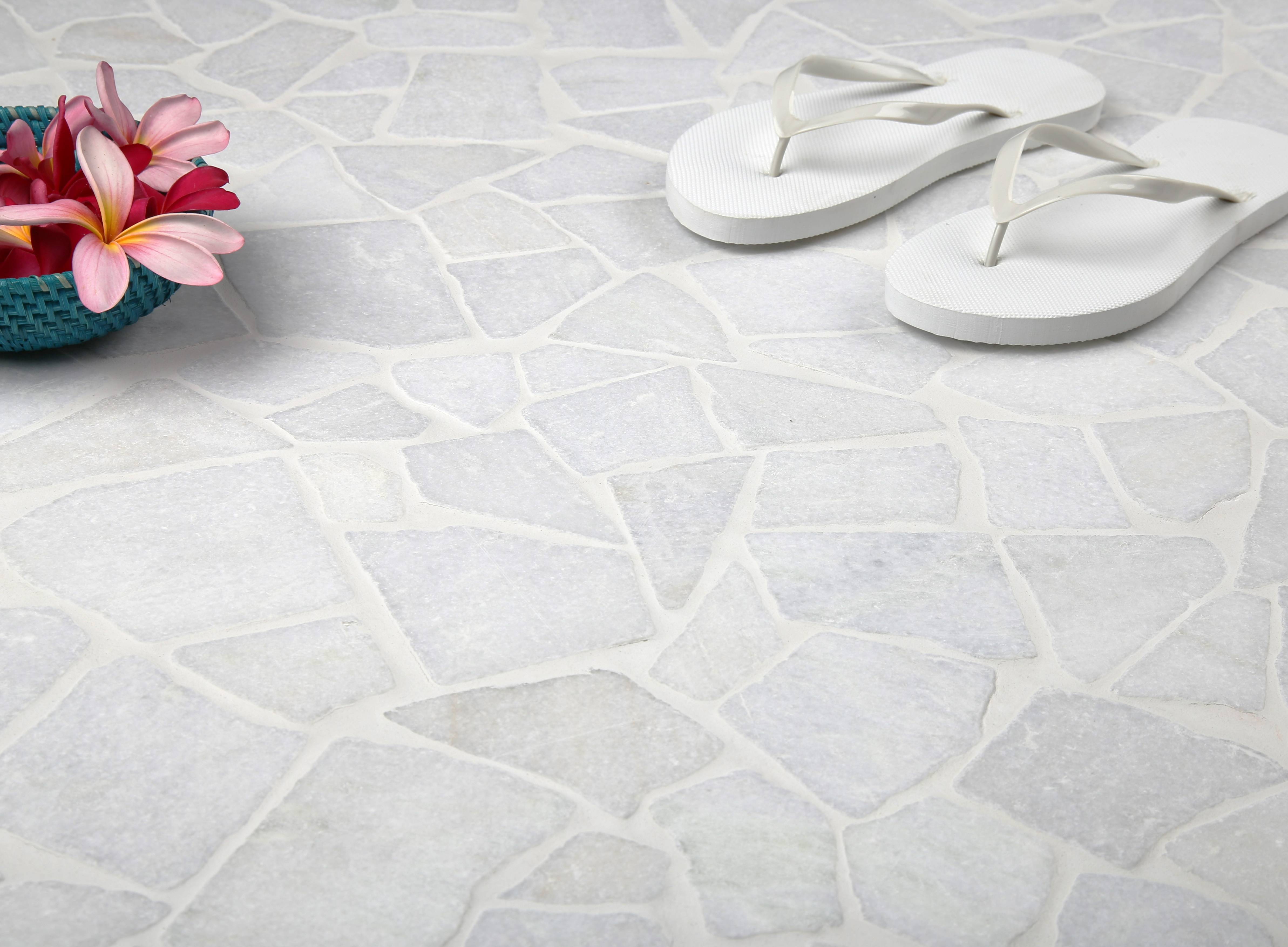 Large Random White Marble Tumbled
