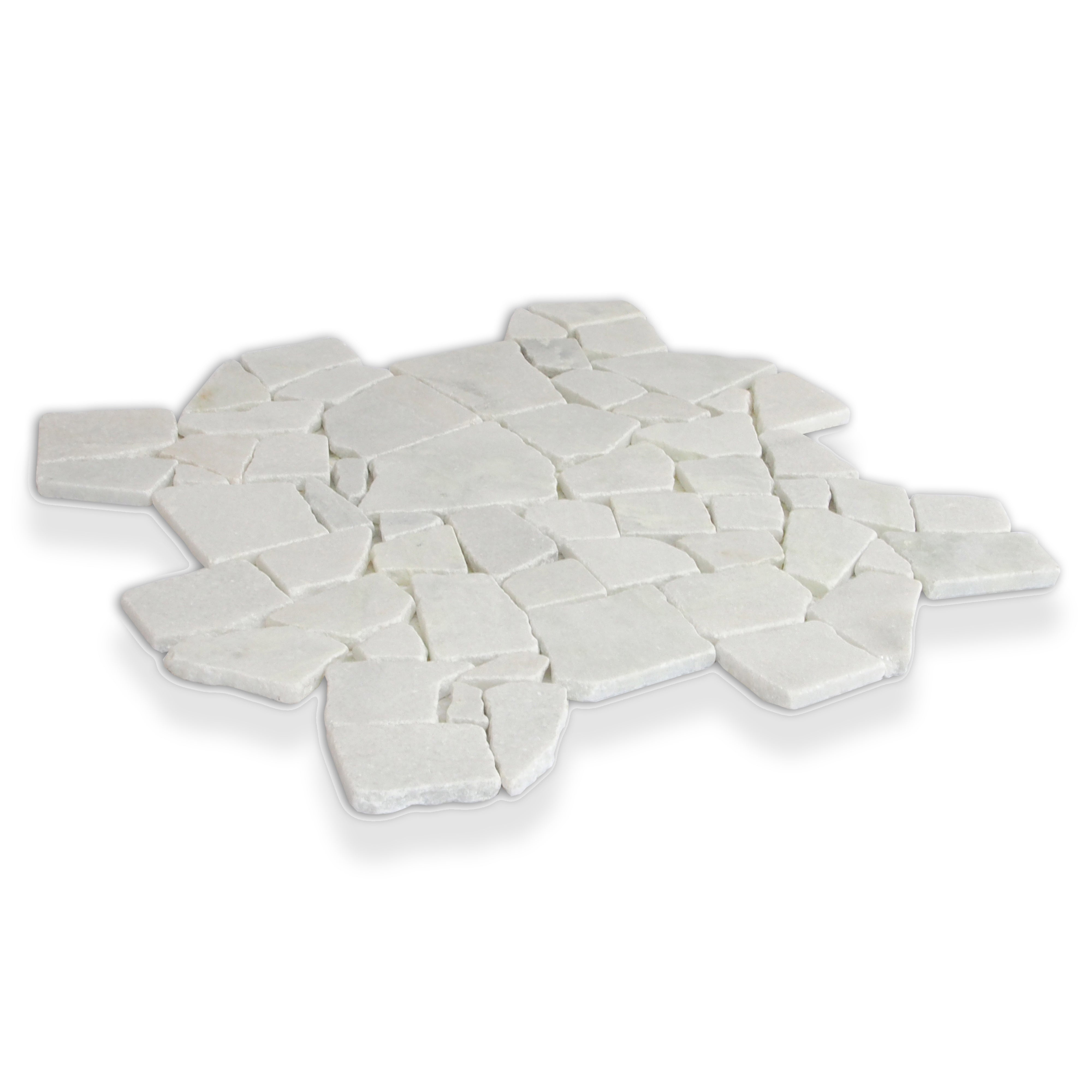 Large Random White Marble Tumbled