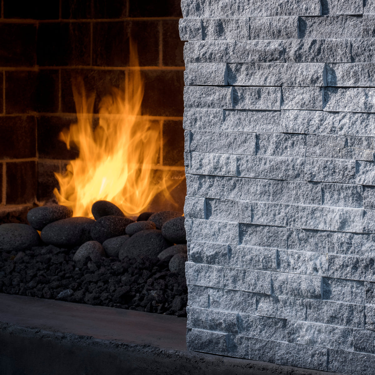 Ledger Panel Charcoal Glint Split Face