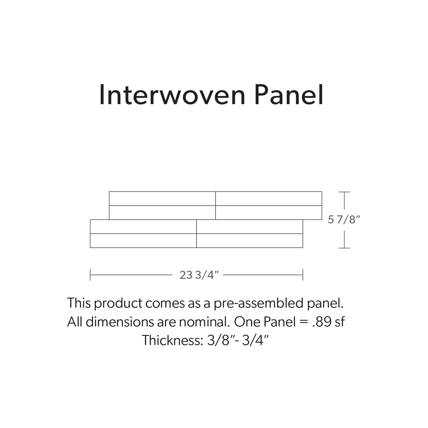 Interwoven Panel Moonlit Honed