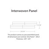 Interwoven Panel Alabaster Honed