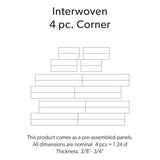 Interwoven Corner 4 pc set Moonlit Bush Hammered