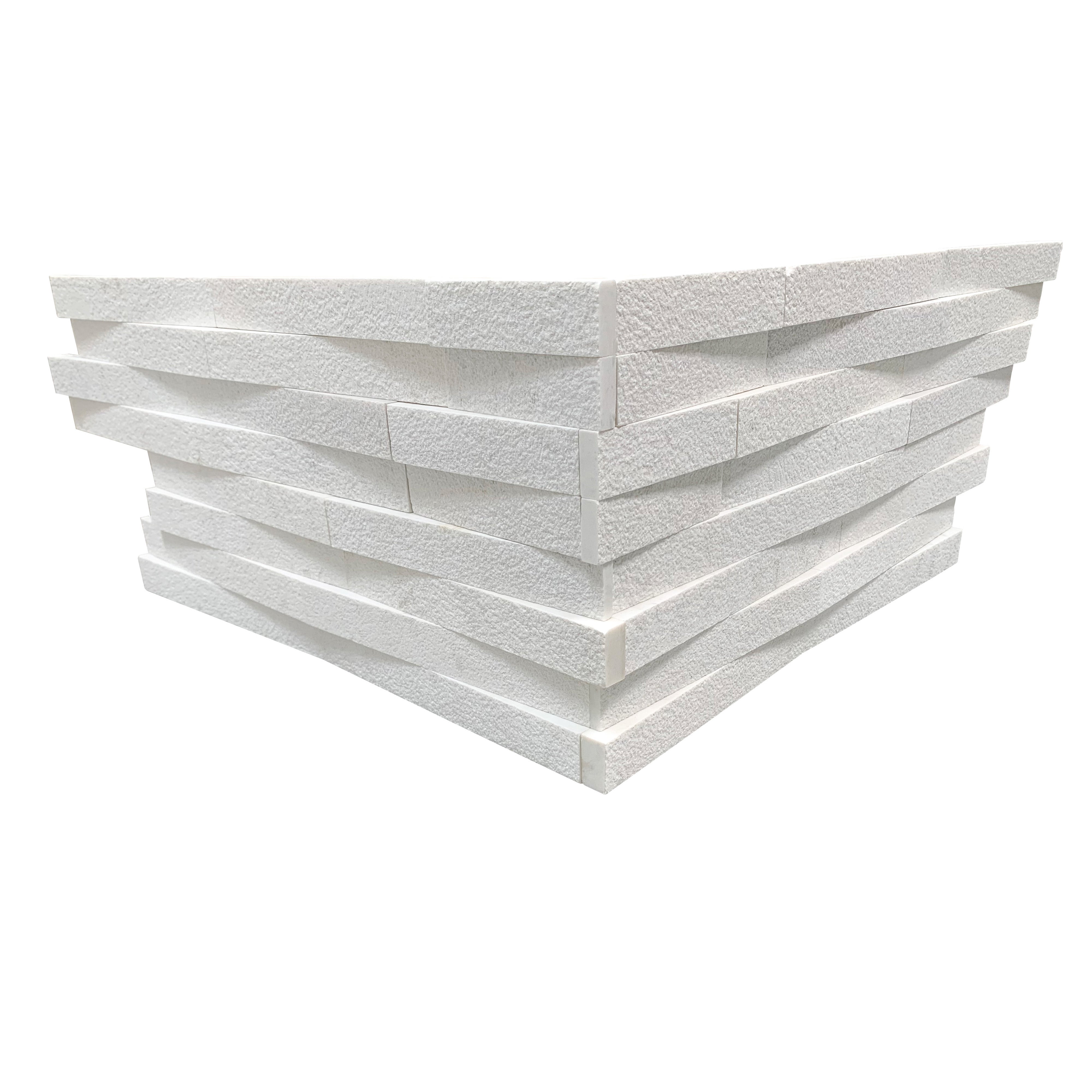 Interwoven Corner 4 pc set Alabaster Honed