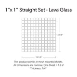 1"x 1" Straight Set Windward Bay Lava