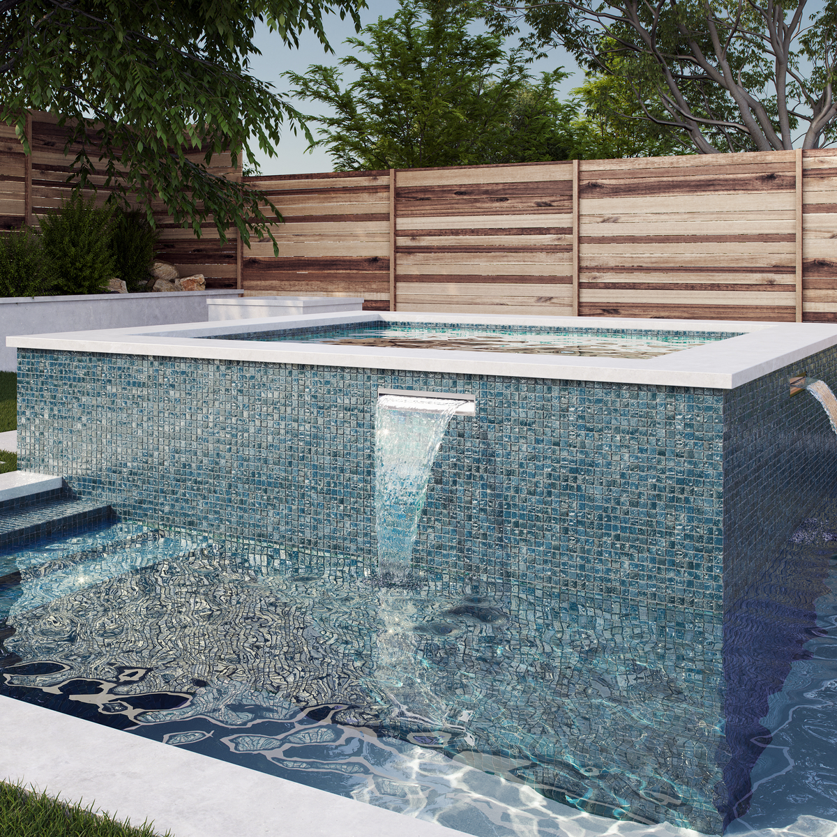 1"x 1" Straight Set Liquid Rock Lava