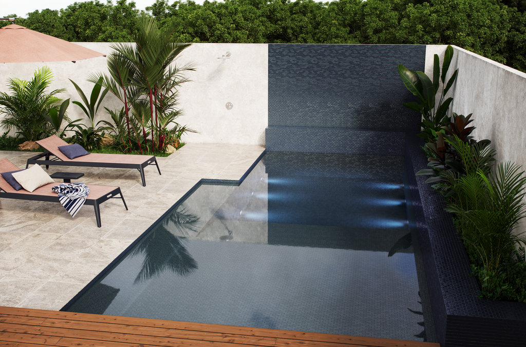 1"x2" Offset | Solid Ash pool