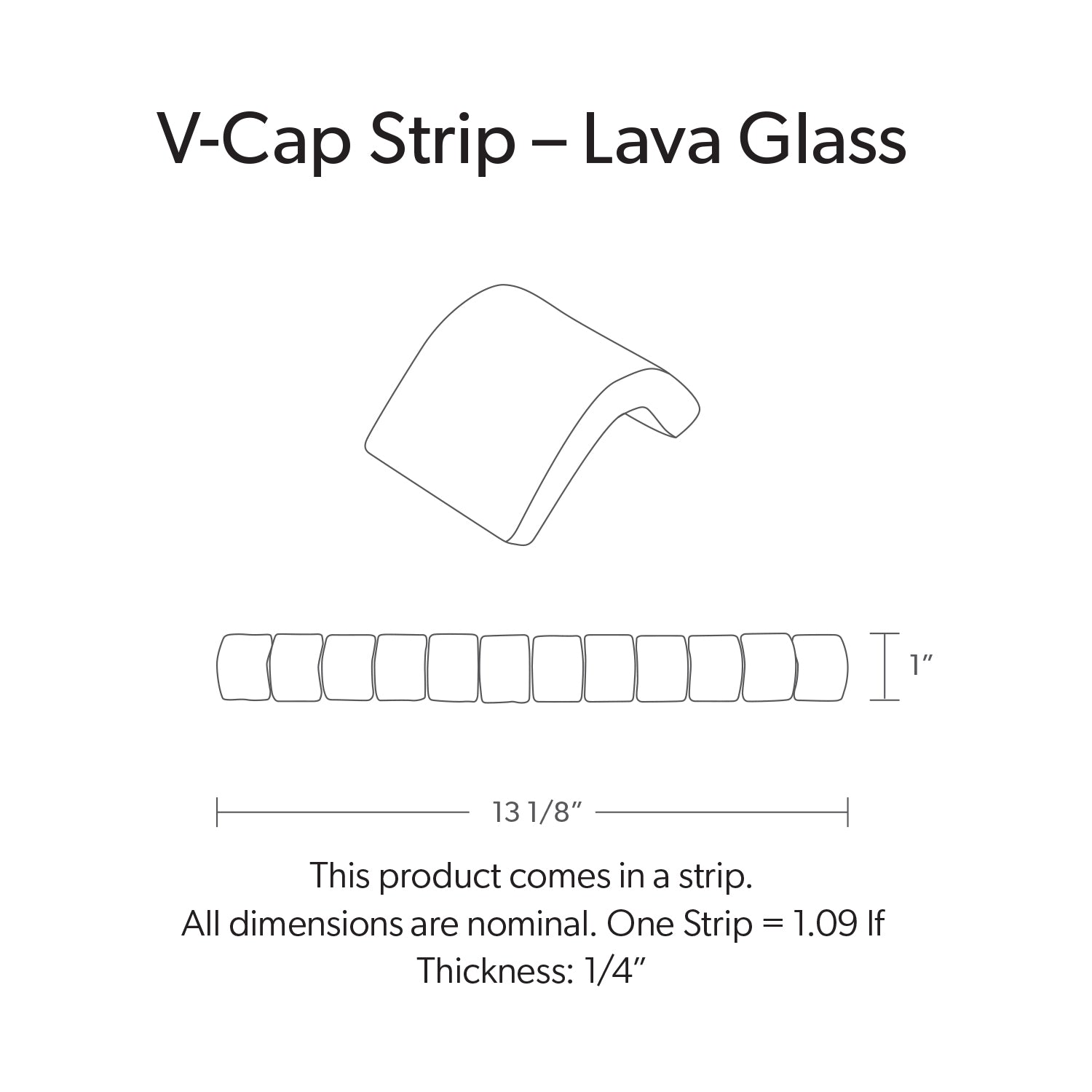 V Cap Strip Molten Frost Lava