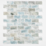 Salt Mist 1x2 Offset Glass Mosaic Pool Tile