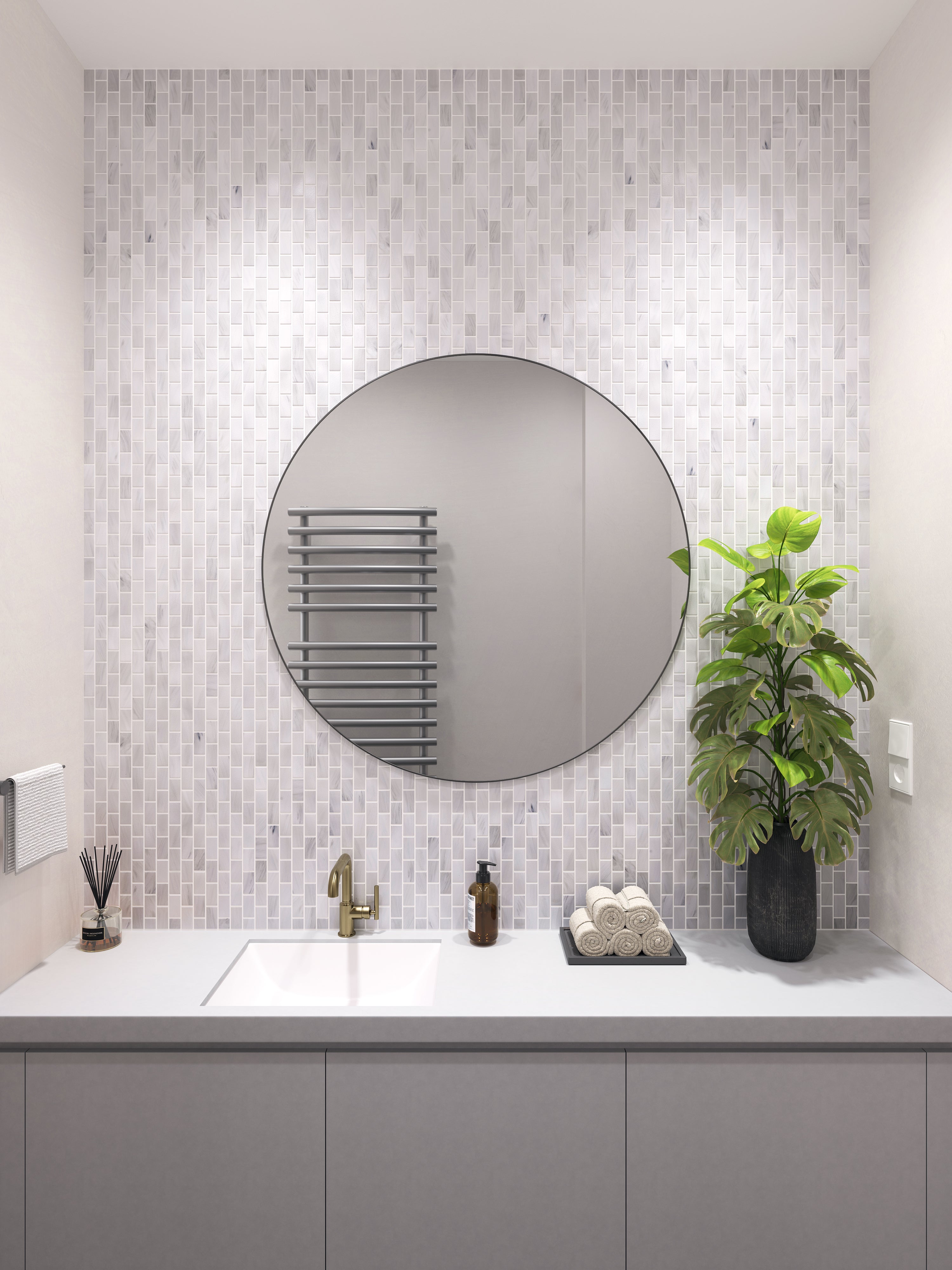 1"x2" Offset Rainwashed Satin