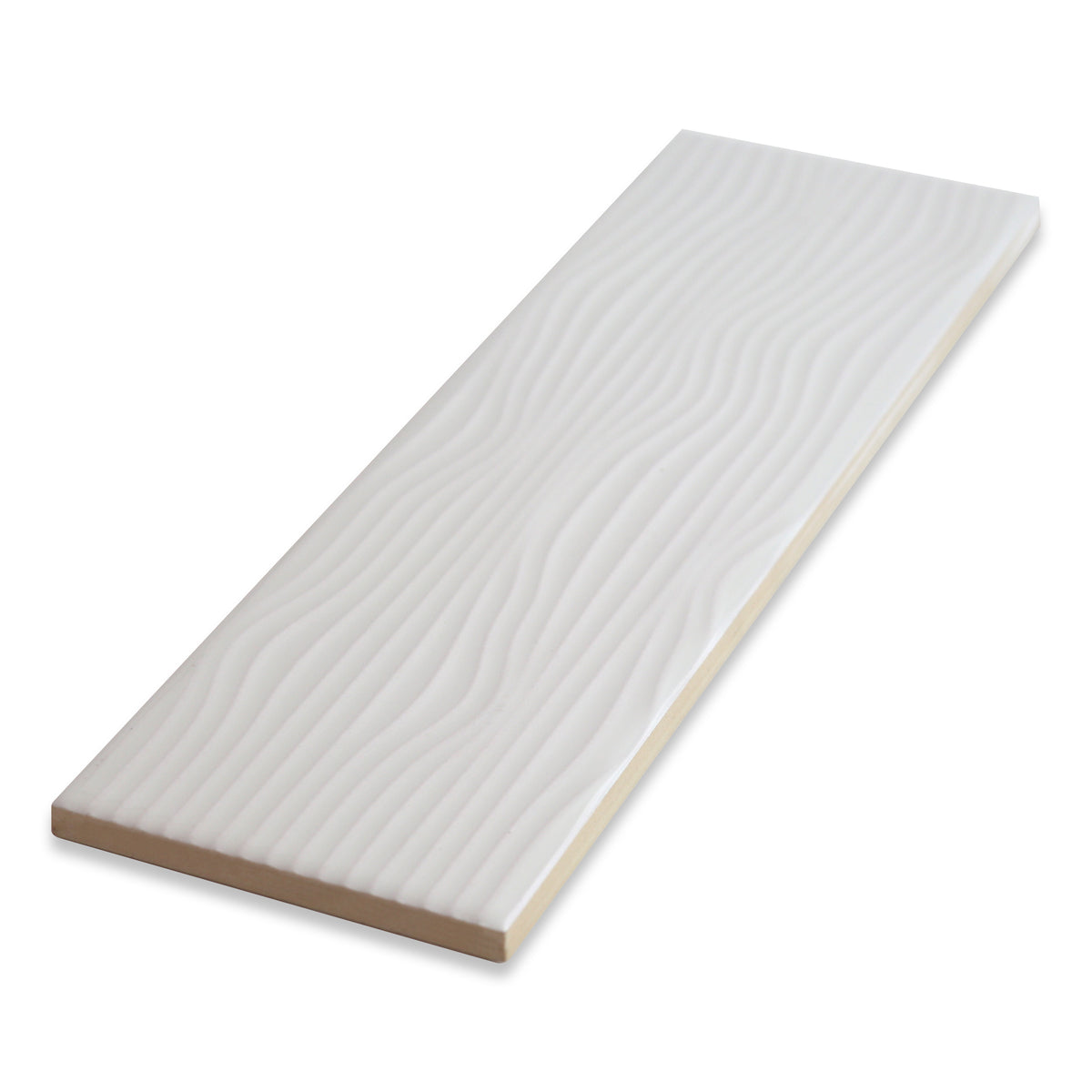 3.5"x12" Ebb and Flow Ash White Gloss