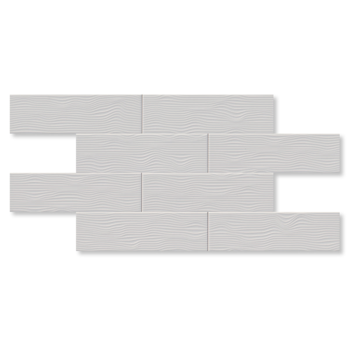 3.5"x12" Ebb and Flow Ash White Gloss