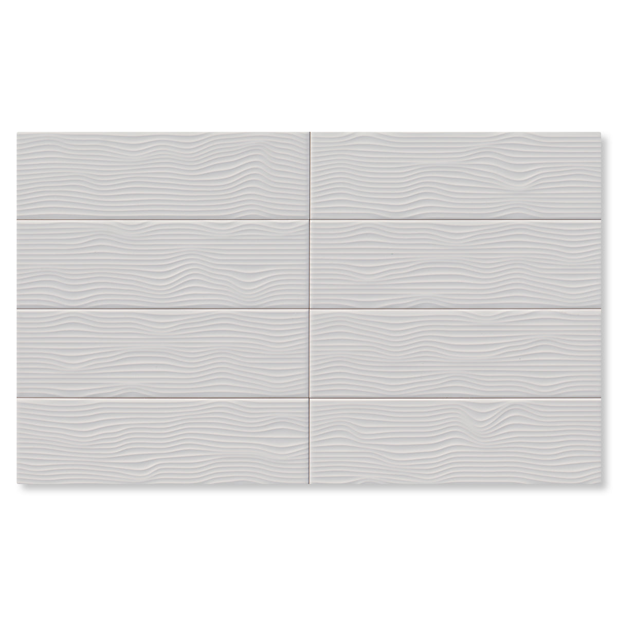 3.5"x12" Ebb and Flow Ash White Gloss