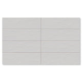 3.5"x12" Ebb and Flow Ash White Gloss