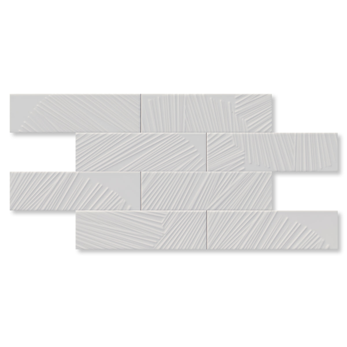 3.5"x12" Sago Ash White Gloss