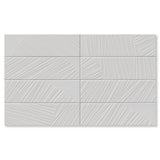 3.5"x12" Sago Ash White Gloss