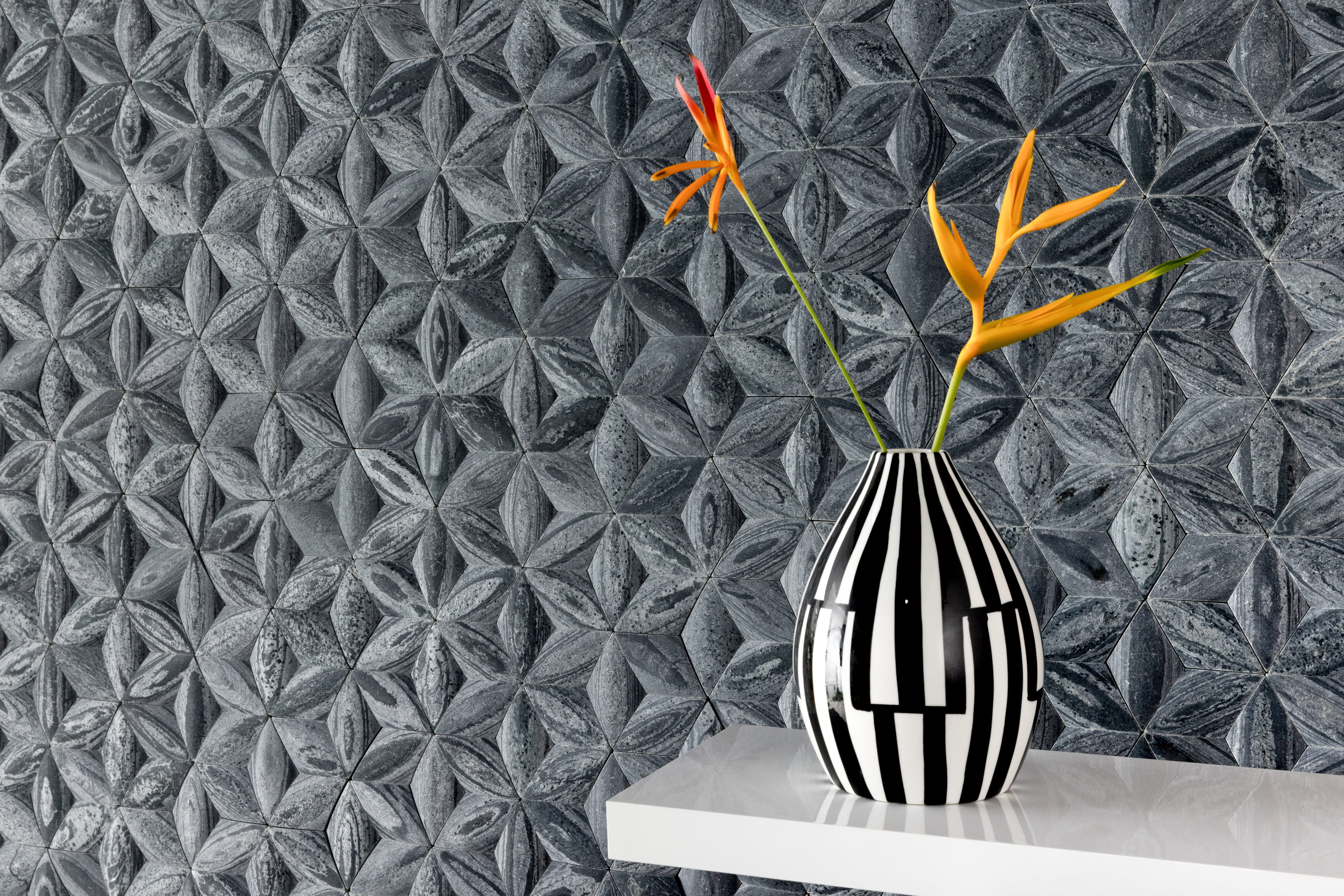 Paragon Hex Silver Quartzite Honed