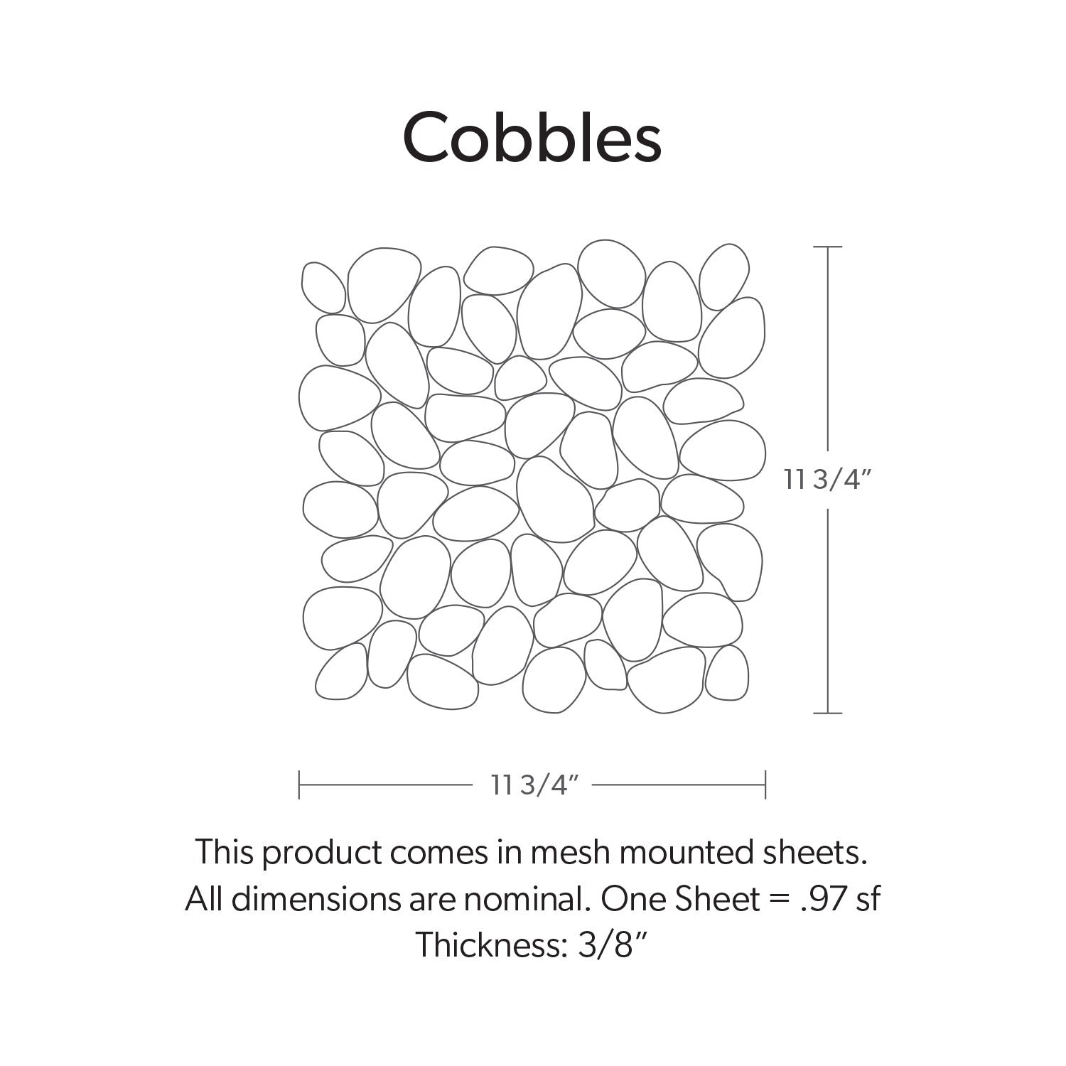 Cobbles Volcano Grey Tumbled