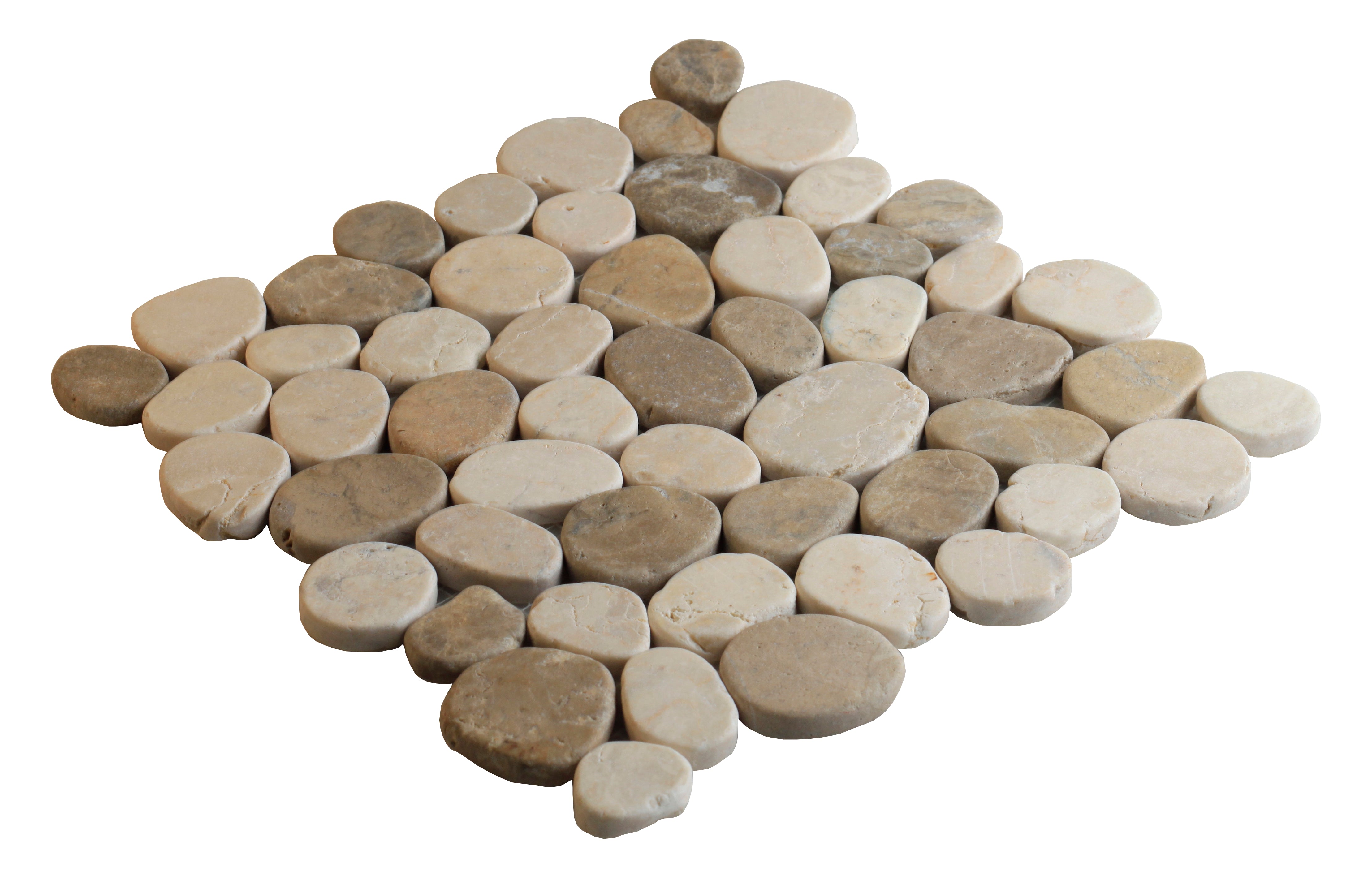 Cobbles Beige & Tan Marble Tumbled
