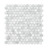 Penny Rounds Carrara Honed