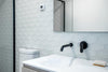 Elongated Hexagon | Pure Silk Matte bathroom wall