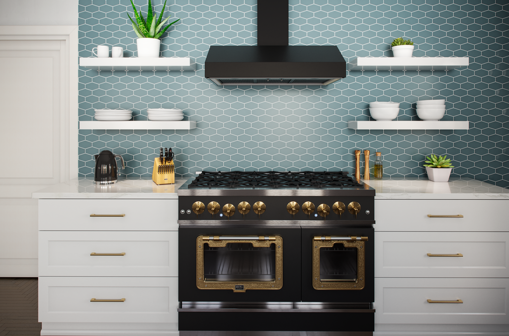 Elongated Hexagon | Stratos Matte kitchen backsplash